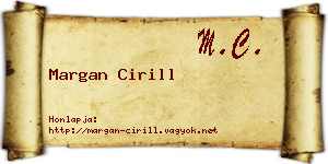 Margan Cirill névjegykártya